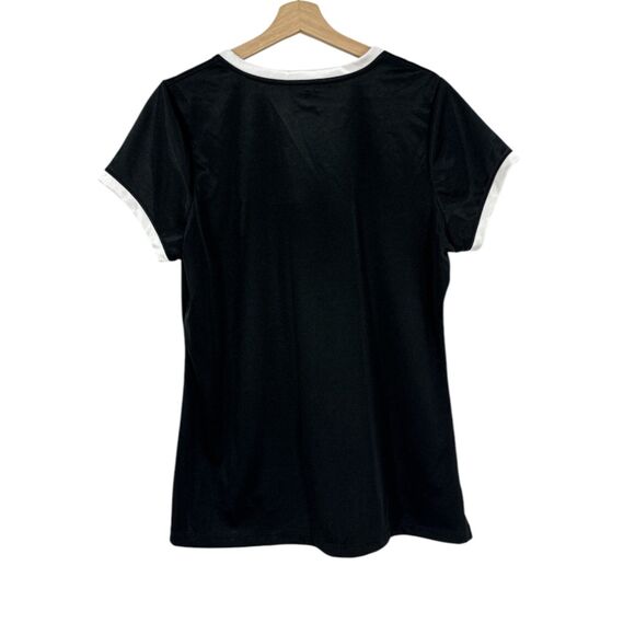 Red Wings V neck Shirt XL Women's Lace up top NHL Detroit Hockey - Picture 2 of 6